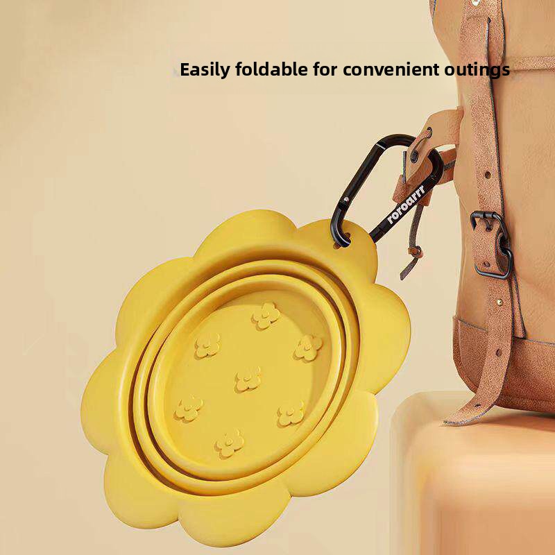 Foldable Backpack Small - Outdoor Pet Feeding Cup 2-in-1 Portable