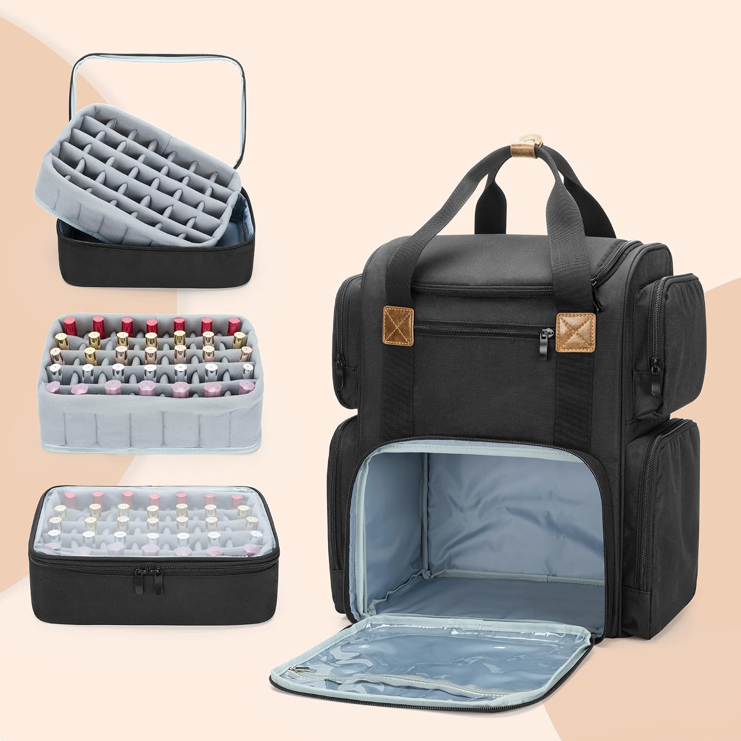 Nail Polish Backpack Holds 70  - Laptop Sleeve Removable review and price