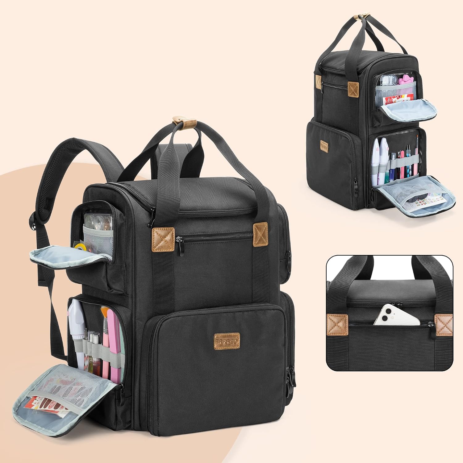Nail Polish Backpack Holds 70  - Laptop Sleeve Removable review and price