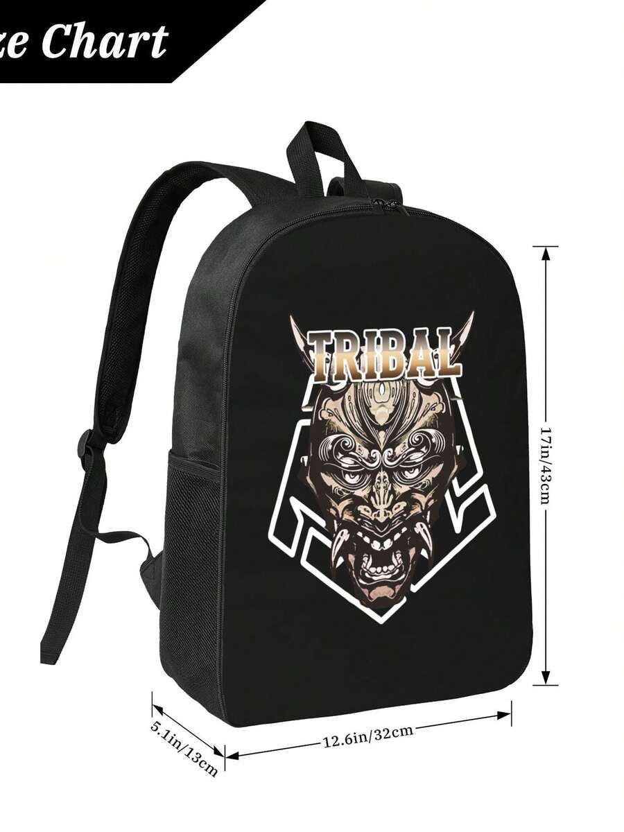 Tribal Demon Print Waterproof  - Travel Backpack Anti Theft review and price