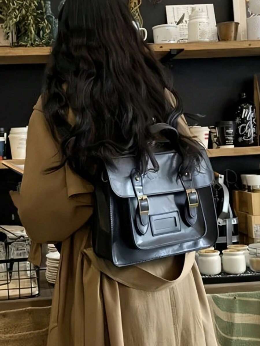 Retro British Style Satchel Ba - Leather Backpack Vintage review and price