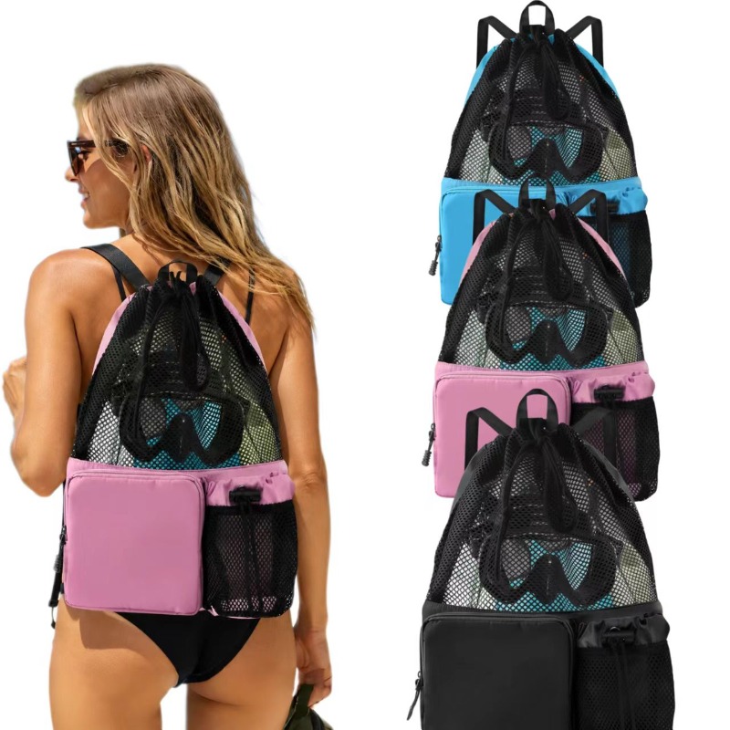Large Capacity Mesh Drawstring - Drawstring Gym Bag review and price