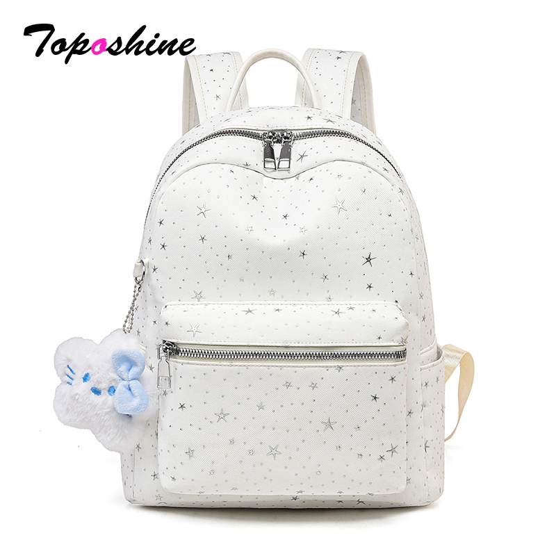 Toposhine Sweet Star White Bac - School Backpack Teen review and price