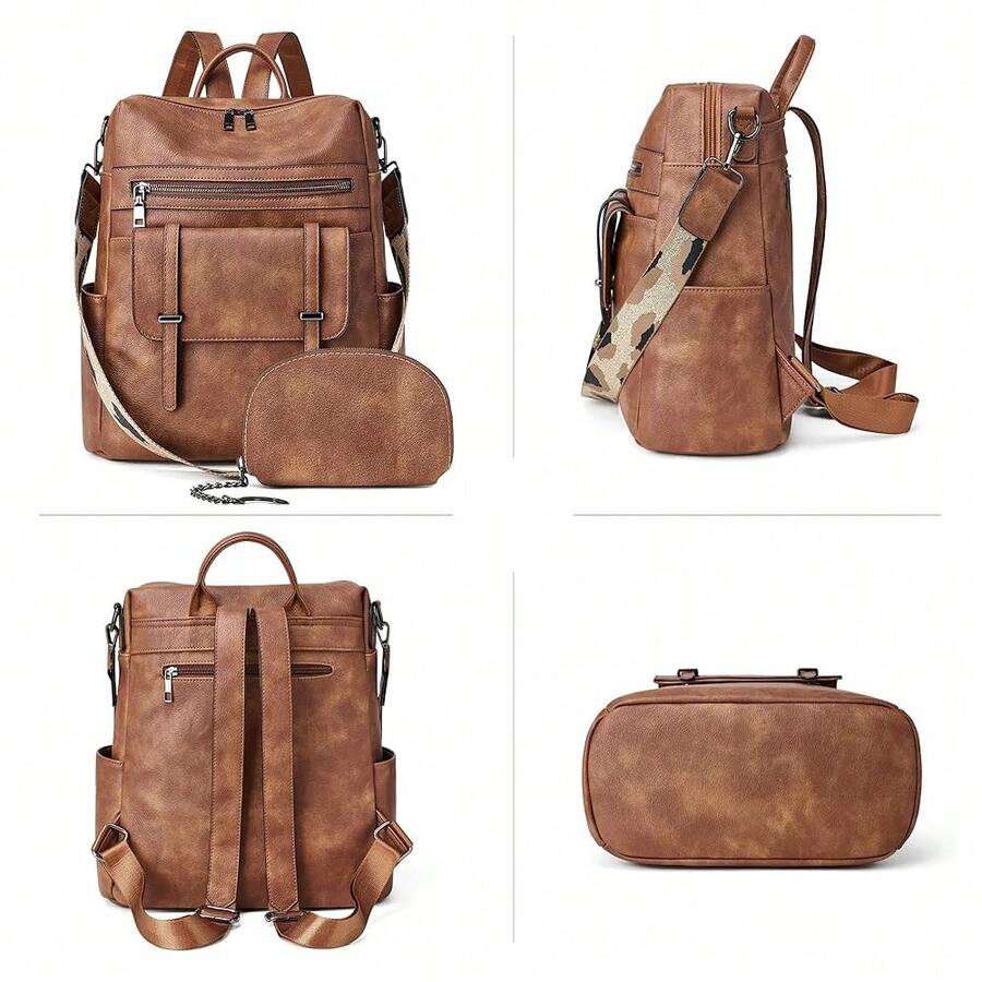 Women Fashion Vintage Brown PU - Laptop Backpack 15.6 review and price