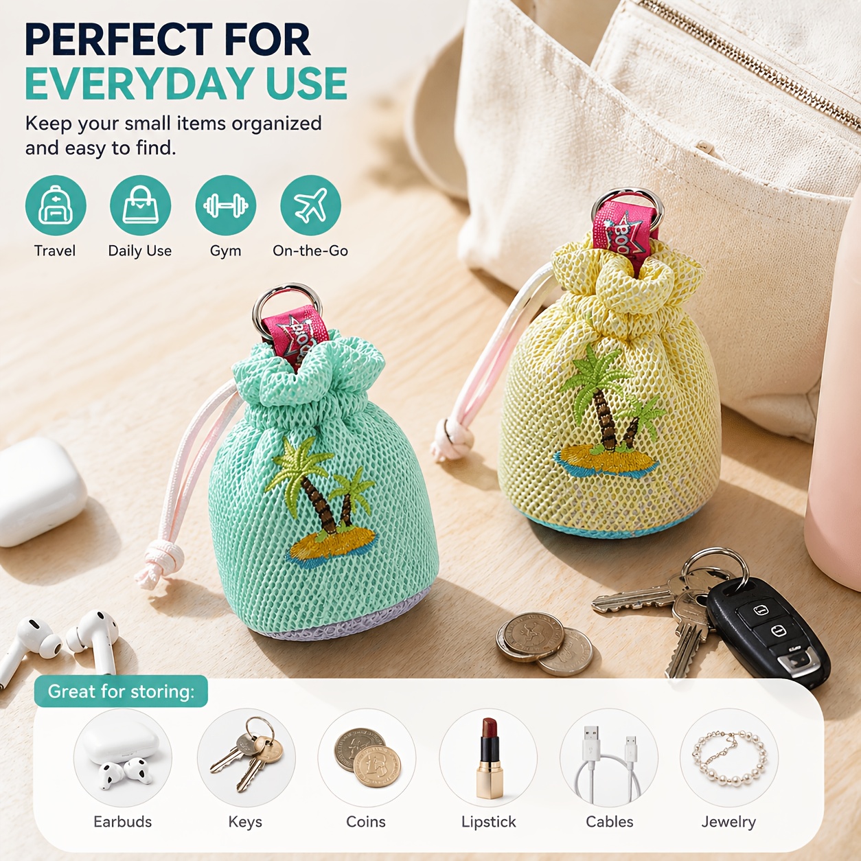 New Ins Style Coconut Tree Buc - Mini Backpack Purse review and price