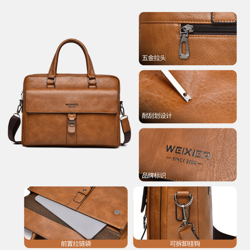 Vintage Dark Brown PU Leather  - Laptop Backpack 15.6 review and price