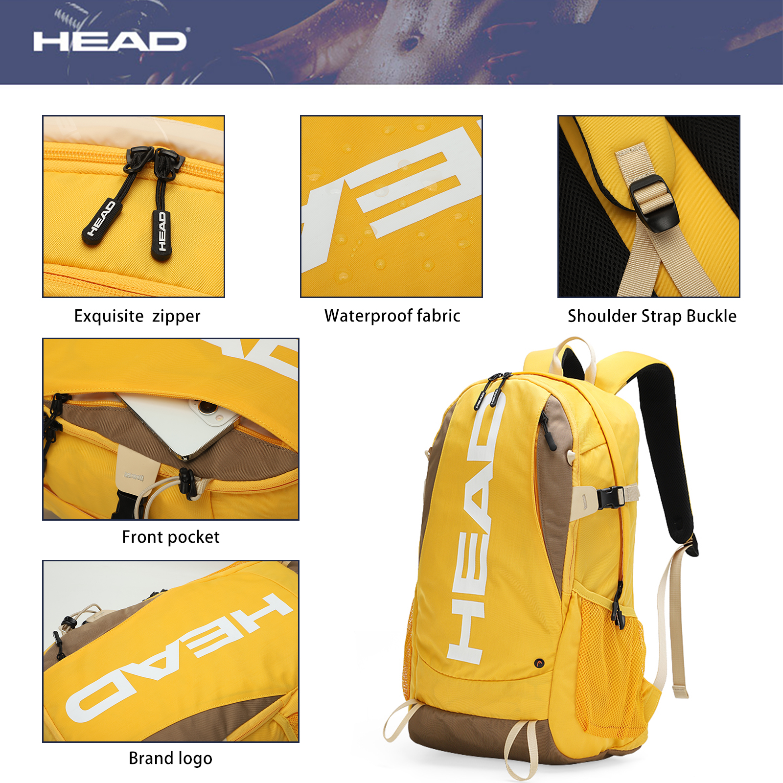 HEAD Waterproof Sport Gym Back - Laptop Backpack 15.6 review and price